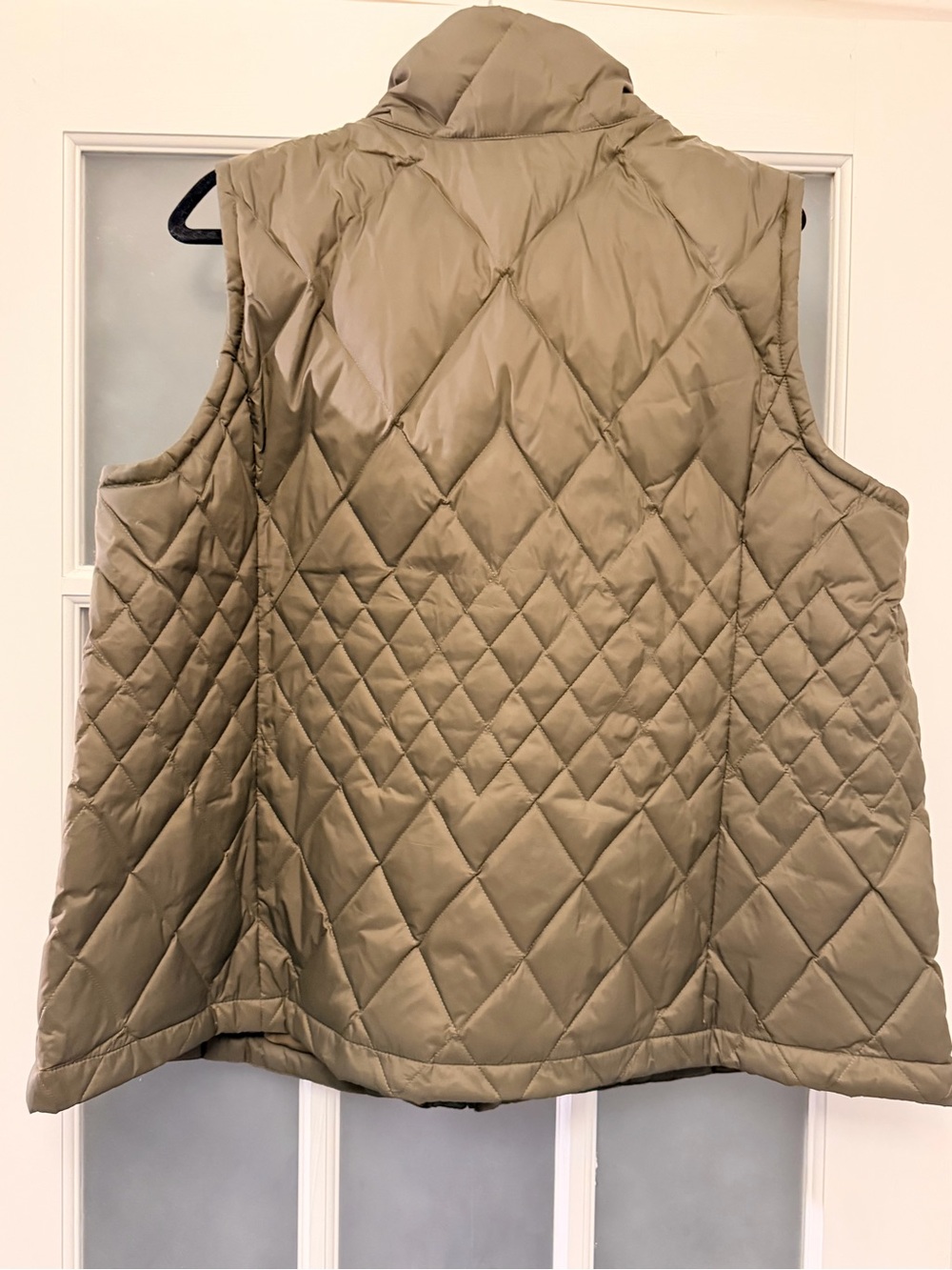 J. Jill Quilted Down Vest with Sherpa Collar in Artichoke color - Picture 6 of 8